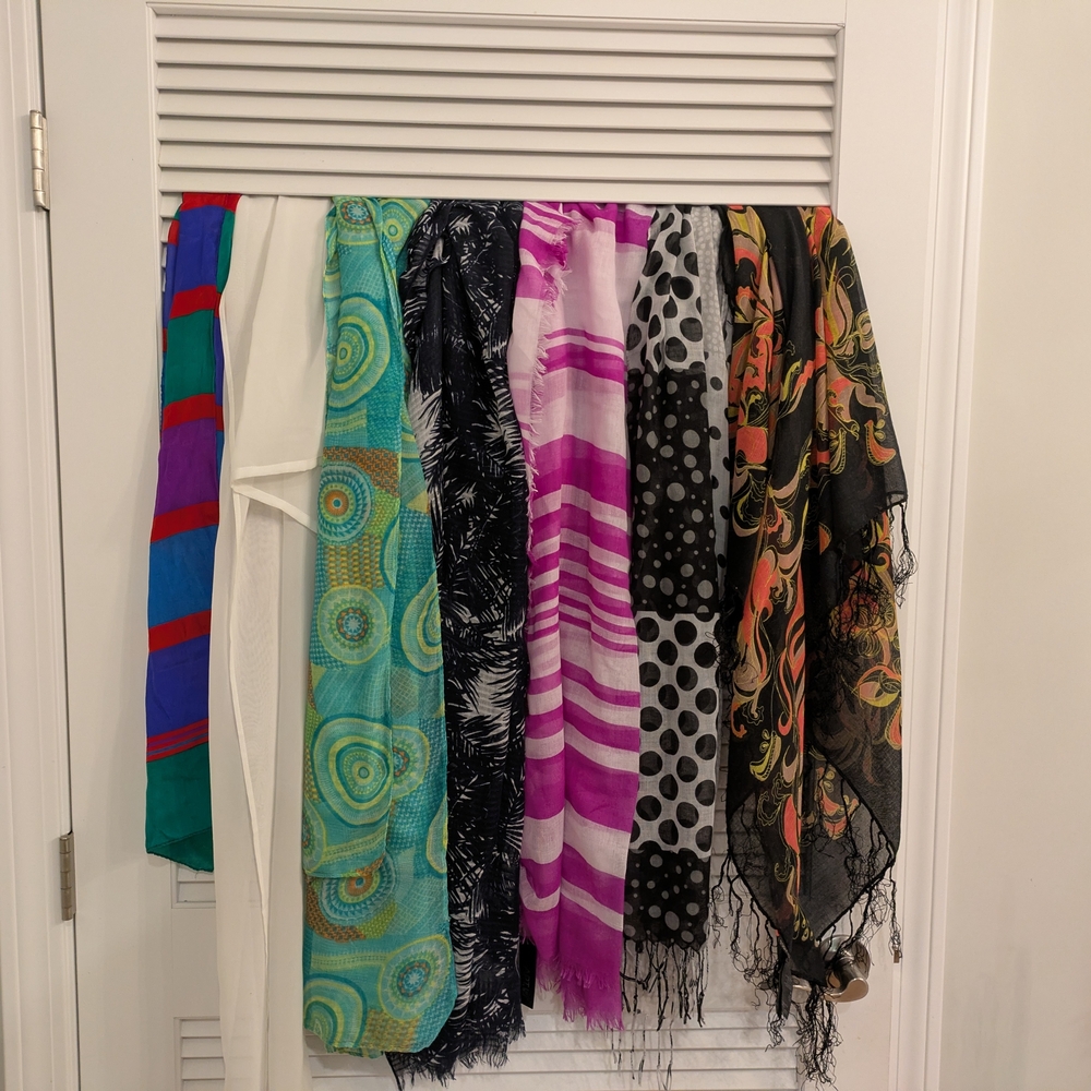 Set Of 7 Colorful Women's Scarves Collection